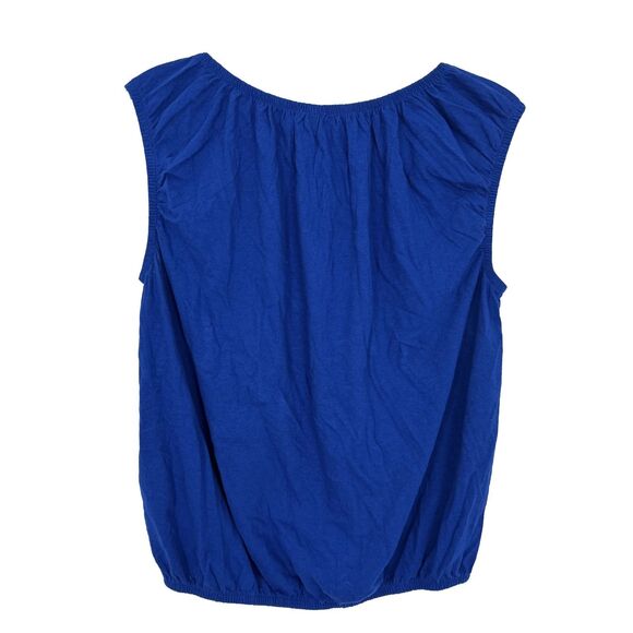 MADEWELL Bubble Tee M Brilliant Sapphire Blue Linen Blend Regular Fit NWT B23 - Picture 3 of 5